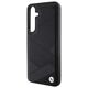 BMW case for Samsung Galaxy S24+ black Signature Leather Crossing Lines Pattern 3666339242633