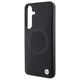 BMW case for Samsung Galaxy S24 black Signature Leather Half Textured & Circle MagSafe 3666339242596
