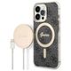 Guess set case + charger for iPhone 13 Pro 6,1&quot; GUBPP13LH4EACSK black hard case 4G Print MagSafe 3666339102791