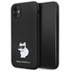 Karl Lagerfeld case for iPhone 11 KLHCN61SMHCNPK black HC Silicone C Metal Pin 3666339166274