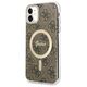 Guess set case + charger for iPhone 11 6,1&quot; GUBPN61H4EACSW brown hard case 4G Print MagSafe 3666339103385