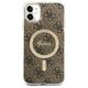 Guess set case + charger for iPhone 11 6,1&quot; GUBPN61H4EACSW brown hard case 4G Print MagSafe 3666339103385