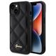 Guess case for iPhone 15 6,1&quot; GUHCP15SPSQSQSK black HC PU Quilted Metal Logo 3666339149604