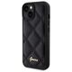 Guess case for iPhone 15 6,1&quot; GUHCP15SPSQSQSK black HC PU Quilted Metal Logo 3666339149604