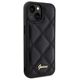Guess case for iPhone 15 6,1&quot; GUHCP15SPSQSQSK black HC PU Quilted Metal Logo 3666339149604