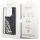 Guess case for iPhone 14 Pro 6,1&quot; GUHCP14LLCSGSGK black hard case Liquid Glitter Marble 3666339127299