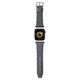Karl Lagerfeld pasek do Apple Watch 38/40/41 mm KLAWMSAKLHPG STRAP SAFFIANO MONO SILVER 3666339127435