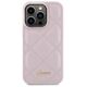 Guess case for iPhone 15 Pro Max 6,7&quot; GUHCP15XPSQSQSP pink HC PU Quilted Metal Logo 3666339149772