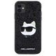 Karl Lagerfeld case for iPhone 11 / XR KLHCN61G2CPK black hardcase Glitter Choupette Patch 3666339170028