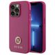 Guess case for iPhone 15 Pro 6,1&quot; GUHCP15LPS4DGPP pink HC PU 4G Metal Logo Strass 3666339150884