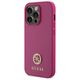 Guess case for iPhone 15 Pro 6,1&quot; GUHCP15LPS4DGPP pink HC PU 4G Metal Logo Strass 3666339150884