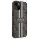 Guess case for  iPhone 15 6,1&quot; GUHMP15SP4RPSW HC MAGSAFE 4G PRINTED STRIPES BROWN 3666339203443
