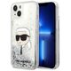 Karl Lagerfeld case for iPhone 14 Pro 6,1&quot; KLHCP14LLNKHCH silver hardcase Liquid Glitter NFT Karl's Head 3666339086862
