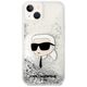 Karl Lagerfeld case for iPhone 14 Pro 6,1&quot; KLHCP14LLNKHCH silver hardcase Liquid Glitter NFT Karl's Head 3666339086862