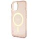 Guess case for iPhone 14 Plus 6,7&quot; GUHMP14MHCMCGP pink hardcase Magsafe IML Glitter Gold 3666339125875