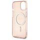 Guess case for iPhone 14 Plus 6,7&quot; GUHMP14MHCMCGP pink hardcase Magsafe IML Glitter Gold 3666339125875