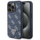 Original Case APPLE IPHONE 15 PRO Guess Hardcase 4G Triangle Metal Logo (GUHCP15LPG4GPB) blue 3666339225926