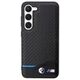 Original Case SAMSUNG GALAXY S23+ BMW Leather Carbon (BMHCS23M22NBCK) black 3666339114589