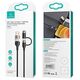 Cable 60W 1.2m PD Fast Charge USB + USB-C - USB-C + Lightning Usams U62 SJ483USB01 (US-SJ483) black 6958444928937