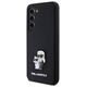 Original Case SAMSUNG GALAXY S24 Karl Lagerfeld Hardcase Silicone Karl&Choupette Metal Pin (KLHCS24SSMHKCNPK) black 3666339259143