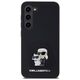 Original Case SAMSUNG GALAXY S24 Karl Lagerfeld Hardcase Silicone Karl&Choupette Metal Pin (KLHCS24SSMHKCNPK) black 3666339259143