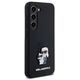 Original Case SAMSUNG GALAXY S24 Karl Lagerfeld Hardcase Silicone Karl&Choupette Metal Pin (KLHCS24SSMHKCNPK) black 3666339259143