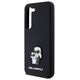Original Case SAMSUNG GALAXY S24 Karl Lagerfeld Hardcase Silicone Karl&Choupette Metal Pin (KLHCS24SSMHKCNPK) black 3666339259143