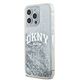 Original Case APPLE IPHONE 15 PRO DKNY Hardcase Liquid Glitter Big Logo (DKHCP15LLBNAET) white 3666339270919