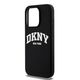 Original Case APPLE IPHONE 15 PRO DKNY Hardcase Liquid Silicone White Printed Logo MagSafe (DKHMP15LSNYACH) black 3666339266714