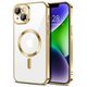 Techsuit Husa pentru iPhone 14 - Techsuit Luxury Crystal MagSafe - Gold 5949419137004 έως 12 άτοκες Δόσεις