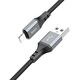 Hoco Cablu de Date USB la Lightning, 2.4A, 3m - Hoco Honest (X92) - Black 6931474788757 έως 12 άτοκες Δόσεις