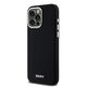 DKNY case for iPhone 15 Pro Max 6,7&quot; DKHMP15XSMCHLK black HC Magsafe silicone w horizontal metal logo 3666339265748