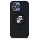 Karl Lagerfeld case for iPhone 15 Pro Max 6,7&quot; KLHMP15XSCMKCRHK black HC Magsafe silicone kc heads ring 3666339254070