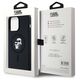 Karl Lagerfeld case for iPhone 15 Pro Max 6,7&quot; KLHMP15XSCMKCRHK black HC Magsafe silicone kc heads ring 3666339254070