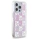 DKNY case for iPhone 15 Pro 6,1&quot; DKHCP15LLCPEPP white HC liquid glitters w checkered pattern 3666339271190