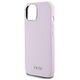 DKNY case for iPhone 15 6,1&quot; DKHMP15SSMCHLP pink HC Magsafe silicone w horizontal metal logo 3666339265854