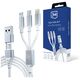 3mk Hyper Cable 3in1 A/C to C/Micro/Lightning 1.5m White 5903108541237