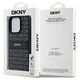DKNY case for iPhone 15 Pro 6,1&quot; DKHCP15LPRTHSLK black HC PU repeat texture pattern w tonal stripe 3666339260415