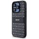 DKNY case for iPhone 15 Pro Max 6,7&quot; DKHCP15XPRTHSLK black HC PU repeat texture pattern w tonal stripe 3666339260422