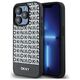 DKNY case for iPhone 15 Pro 6,1&quot; DKHMP15LPSOSPK black HC Magsafe pu repeat pattern w bottom stripe 3666339262235