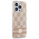DKNY case for iPhone 15 Pro Max 6,7&quot; DKHMP15XHCPTSP black HC Magsafe pc tpu checkered pattern w printed stripes 3666339269104