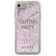 Original Case IPHONE SE 2022 / SE 2020 / 7 / 8 Guess Hard Case Liquid Glitter Party (GUHCP7GLUQPU) purple 3700740398289