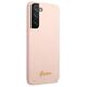 Original Case SAMSUNG GALAXY S22+ PLUS Guess Hardcase Silicone Script Metal Logo (GUHCS22MLSLMGPP) light pink 3666339042455