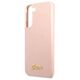 Original Case SAMSUNG GALAXY S22+ PLUS Guess Hardcase Silicone Script Metal Logo (GUHCS22MLSLMGPP) light pink 3666339042455