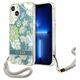 Case IPHONE 13 MINI Guess Hardcase Flower Strap (GUHCP13SHFLSN) green 3666339040475