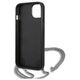 Original Case IPHONE 13 MINI Karl Lagerfeld Hardcase Leather Textured And Chain (KLHCP13SPMK) black 3666339049928