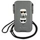 Bag Karl Lagerfeld 6,1" Hardcase Saffiano Ikonik Karl&Choupette Head (KLHCP12MOPHKCG) gray 3666339030773