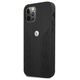 Original Case IPHONE 12 / 12 PRO BMW Hardcase Leather Curve Perforate (BMHCP12MRSPPK) black 3666339010904