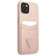 Case IPHONE 13 MINI Guess Hardcase Saffianotriangle Logo Cardslot (GUHCP13SPSATPP) pink 3666339048129