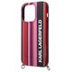 Original Case IPHONE 14 PRO MAX Karl Lagerfeld Hardcase Color Stripes Strap pink 3666339094225